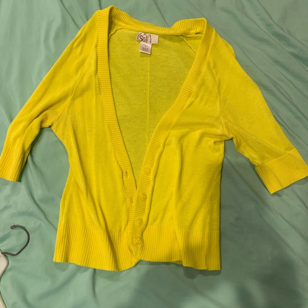 Beautiful bright yellow cardigan